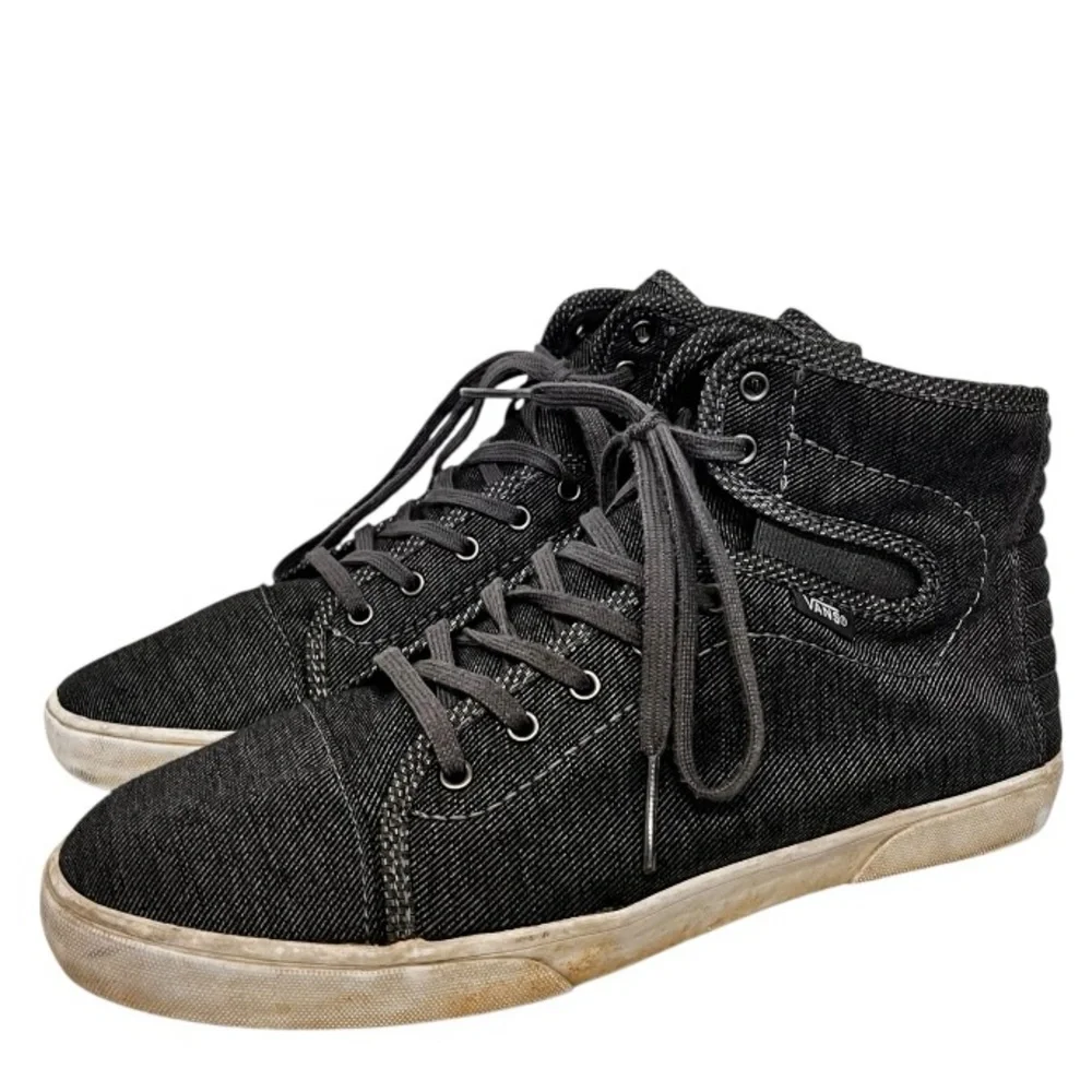Vans‎ | Denim Skater Gray Off the Wall High Tops  - Size 8.5